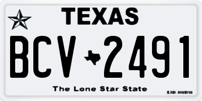 TX license plate BCV2491