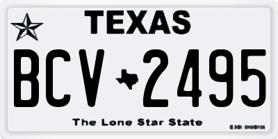 TX license plate BCV2495