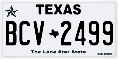 TX license plate BCV2499