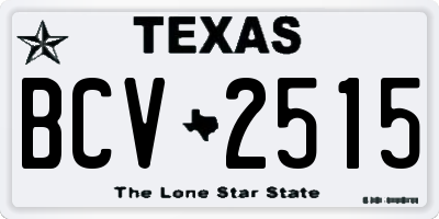 TX license plate BCV2515