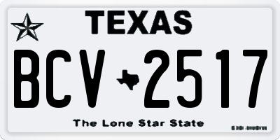 TX license plate BCV2517