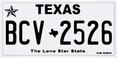 TX license plate BCV2526