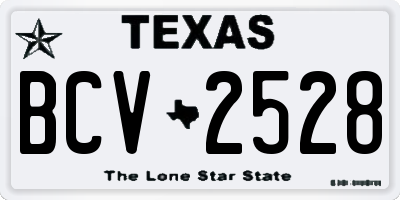 TX license plate BCV2528