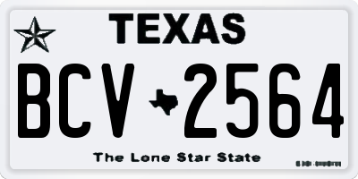 TX license plate BCV2564