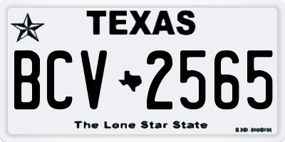 TX license plate BCV2565