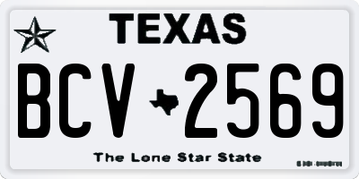 TX license plate BCV2569