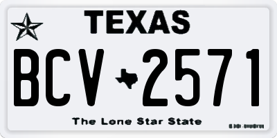 TX license plate BCV2571