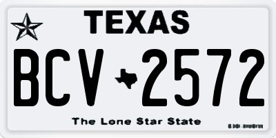 TX license plate BCV2572