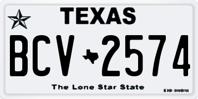 TX license plate BCV2574