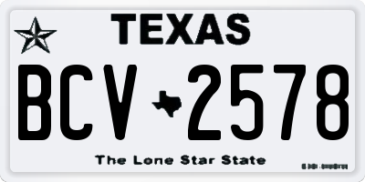 TX license plate BCV2578