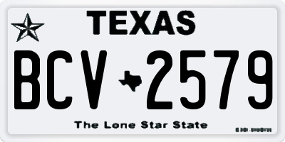 TX license plate BCV2579