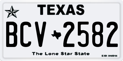TX license plate BCV2582