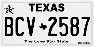TX license plate BCV2587