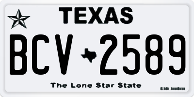 TX license plate BCV2589