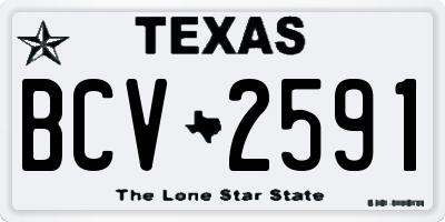 TX license plate BCV2591
