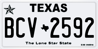 TX license plate BCV2592