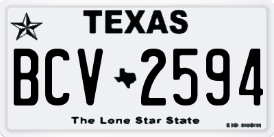 TX license plate BCV2594