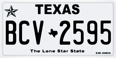 TX license plate BCV2595