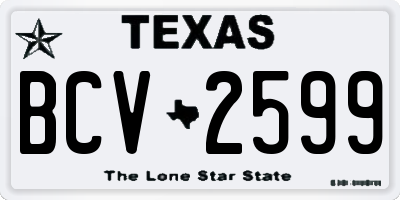 TX license plate BCV2599