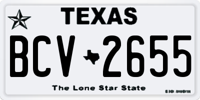 TX license plate BCV2655