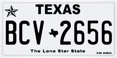 TX license plate BCV2656