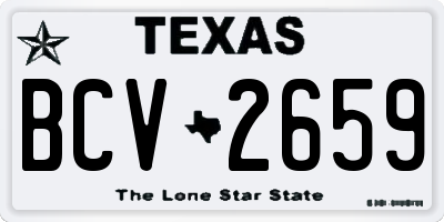 TX license plate BCV2659