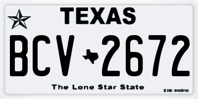 TX license plate BCV2672