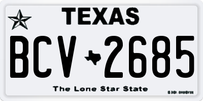 TX license plate BCV2685