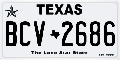 TX license plate BCV2686