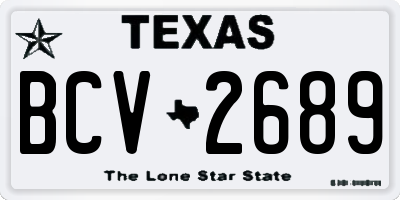 TX license plate BCV2689