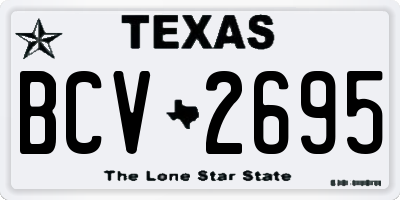 TX license plate BCV2695