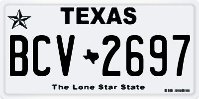 TX license plate BCV2697