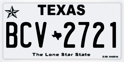 TX license plate BCV2721