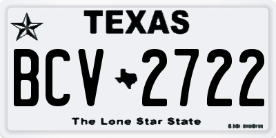 TX license plate BCV2722