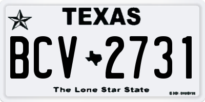 TX license plate BCV2731