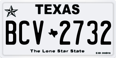 TX license plate BCV2732
