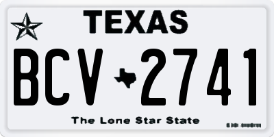 TX license plate BCV2741