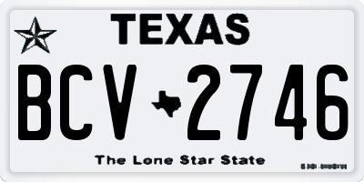 TX license plate BCV2746
