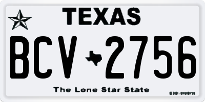 TX license plate BCV2756