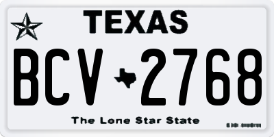 TX license plate BCV2768
