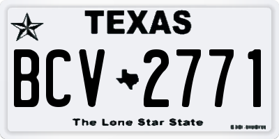 TX license plate BCV2771