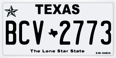 TX license plate BCV2773