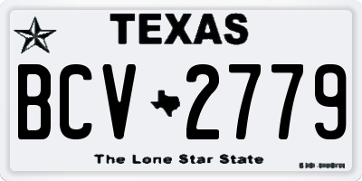 TX license plate BCV2779
