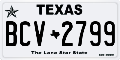 TX license plate BCV2799
