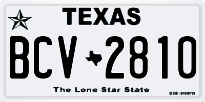 TX license plate BCV2810