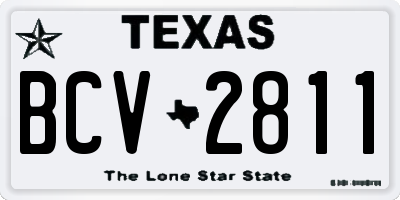TX license plate BCV2811