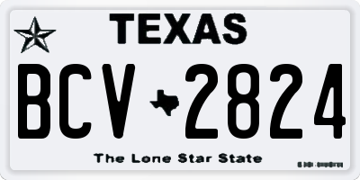 TX license plate BCV2824