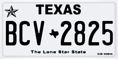 TX license plate BCV2825
