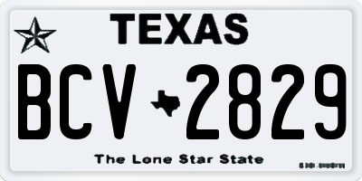 TX license plate BCV2829
