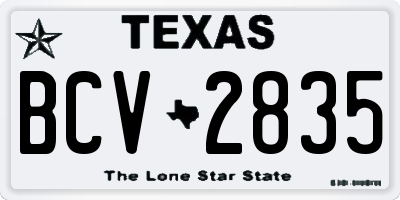 TX license plate BCV2835